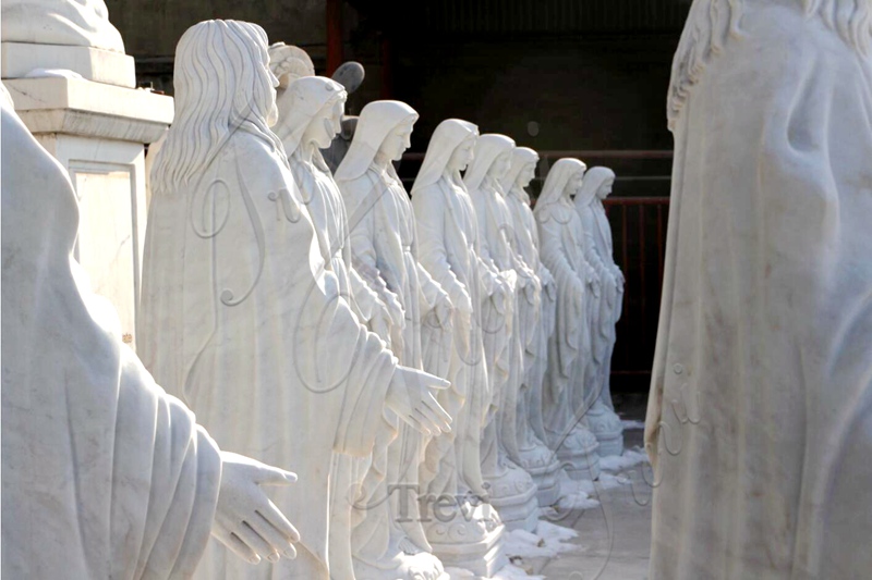 Large Inventory of Marble Virgin Statues