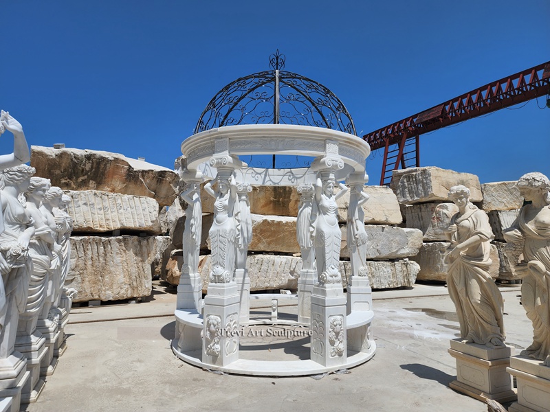 garden gazebo with female pillars