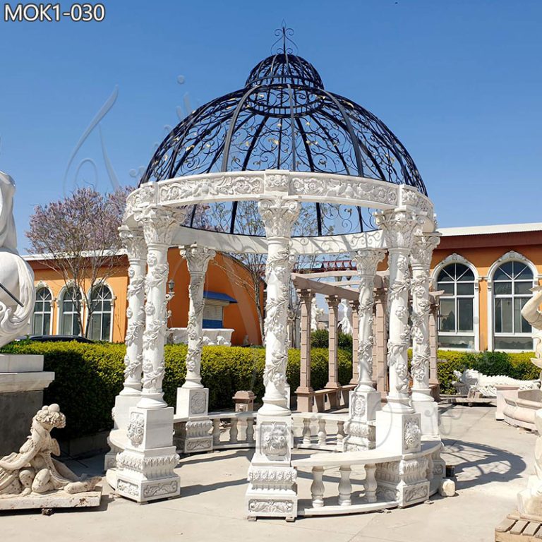 Marble Outdoor White Gazebo Wedding Decoration for Sale MOK1-030