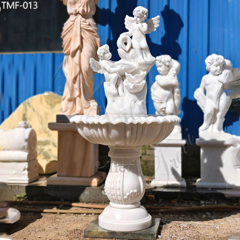 Outdoor Hand-Carved Angel Statue Fountain for Sale