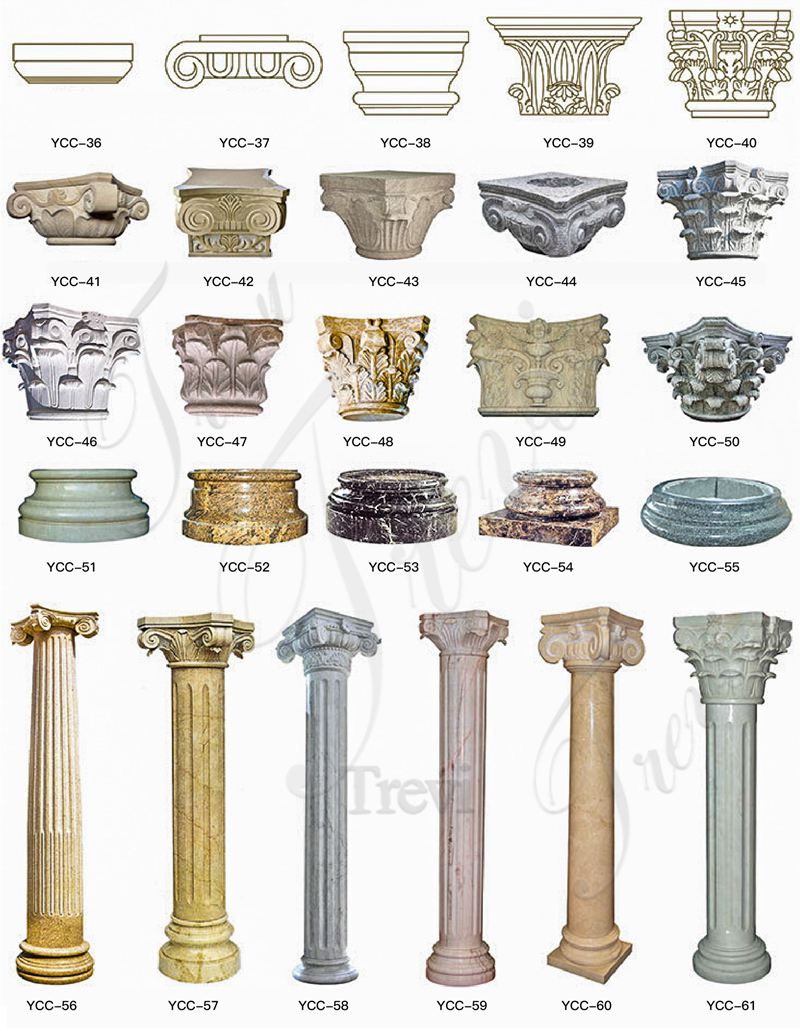 More Marble Columns Styles to Choose
