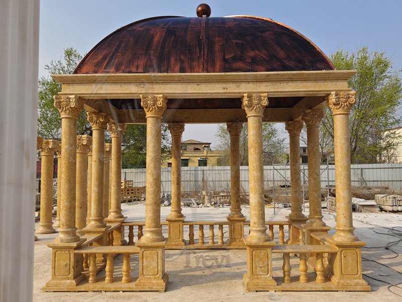 Beige Marble Garden Gazebo Details