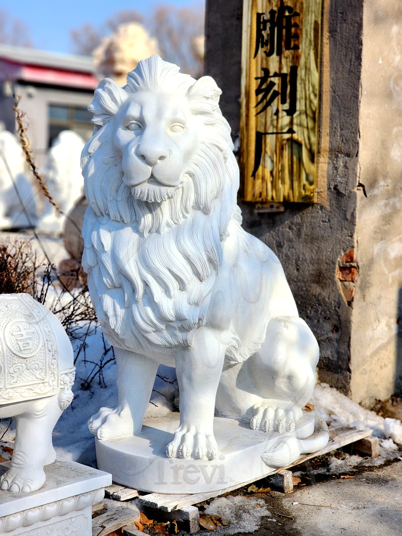 Marble Sitting Lion Statue Introduction