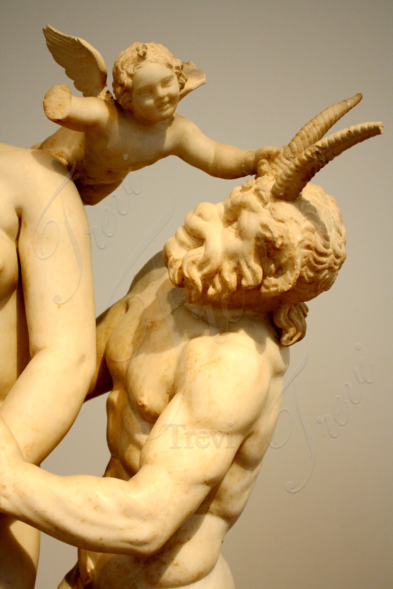 Aphrodite Pan and Eros Sculpture Details