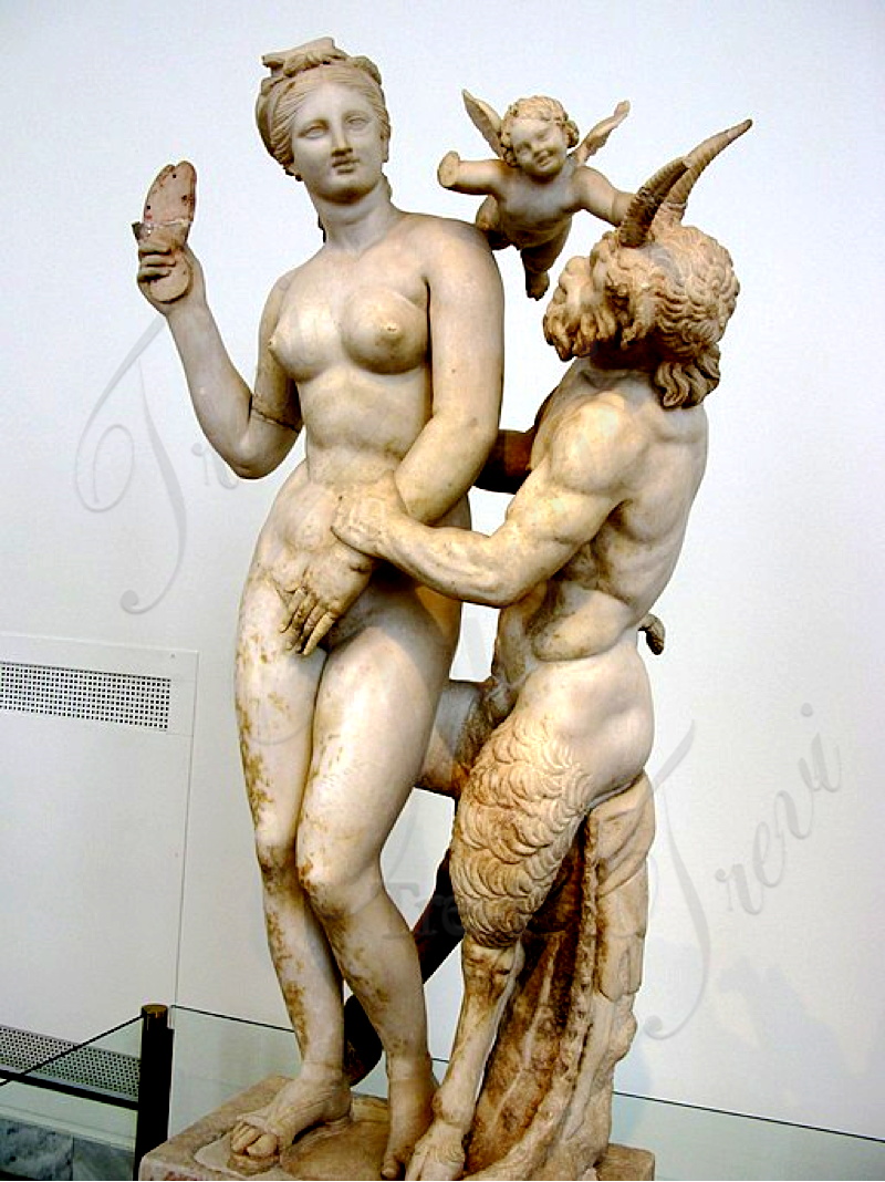 Aphrodite Pan and Eros Sculpture Details