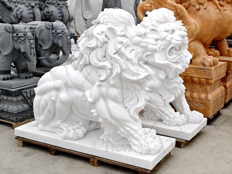 marble roaring lion statue trevi art sculpture factory 1