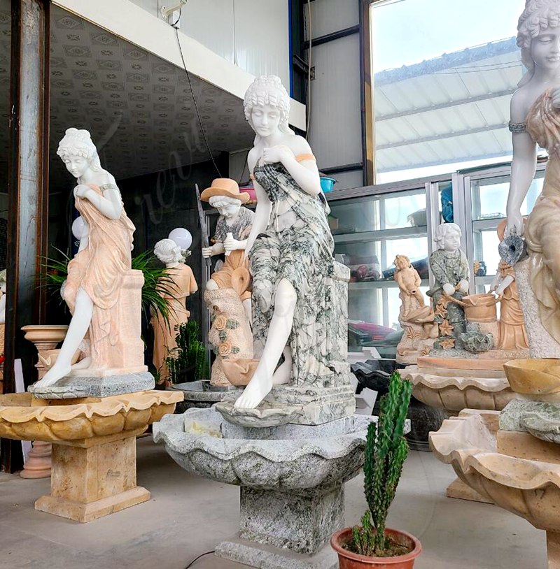 Different Lady Statue Fountain Designs