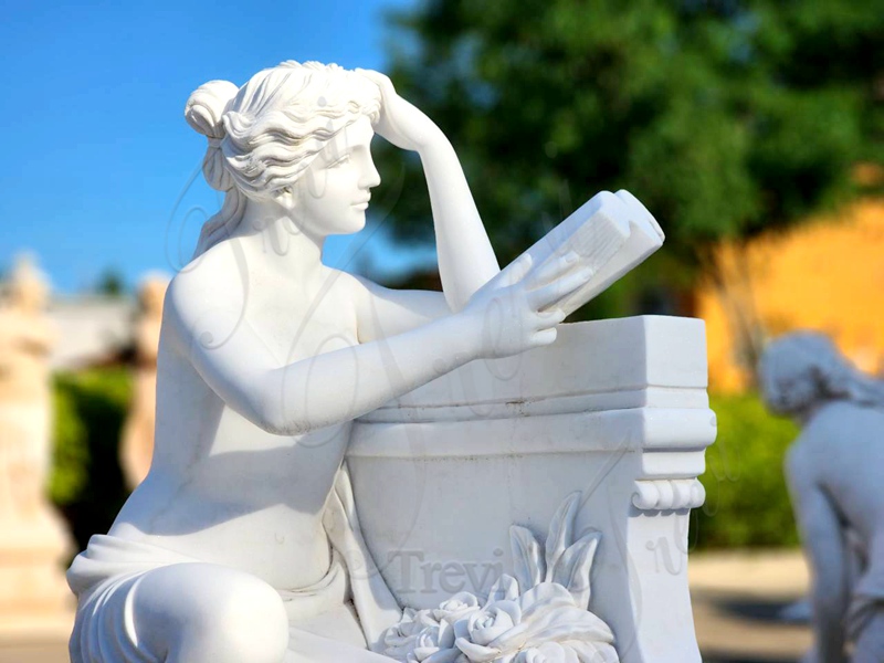 Exquisite Lady Statue on the Bench