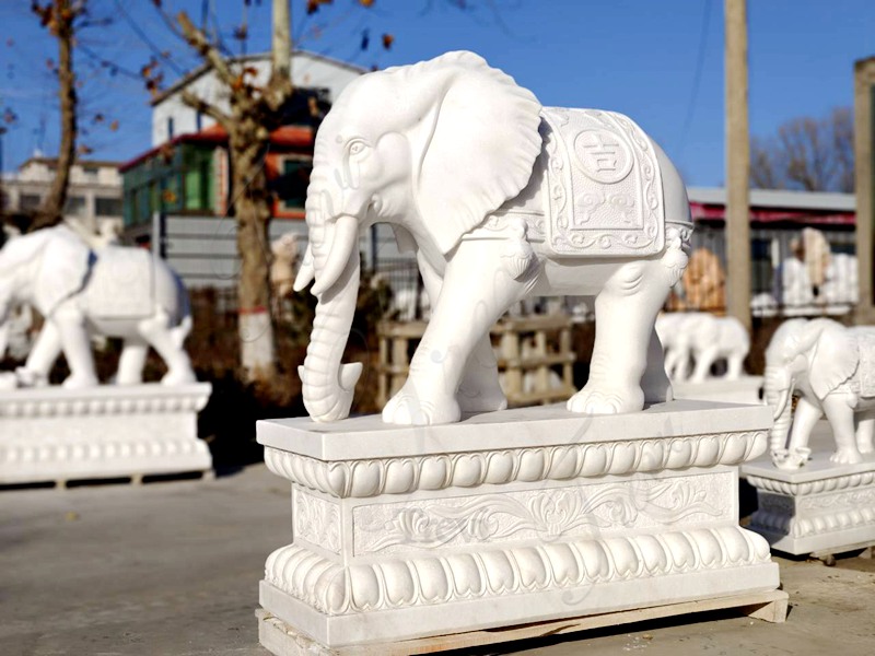 marble elephant Symbol of Wisdom and Strength 