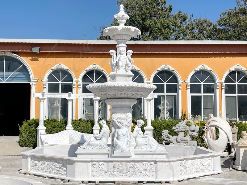 Sophisticated Large Outdoor Water Fountain Design