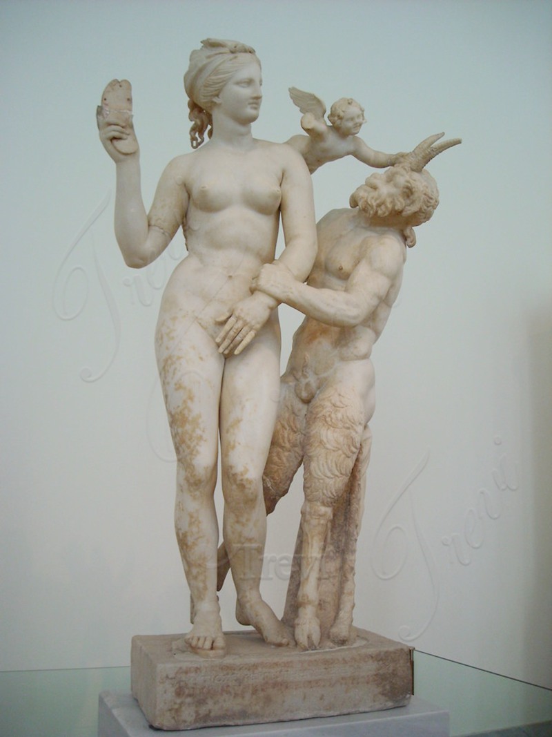 Aphrodite Pan and Eros Sculpture for Sale