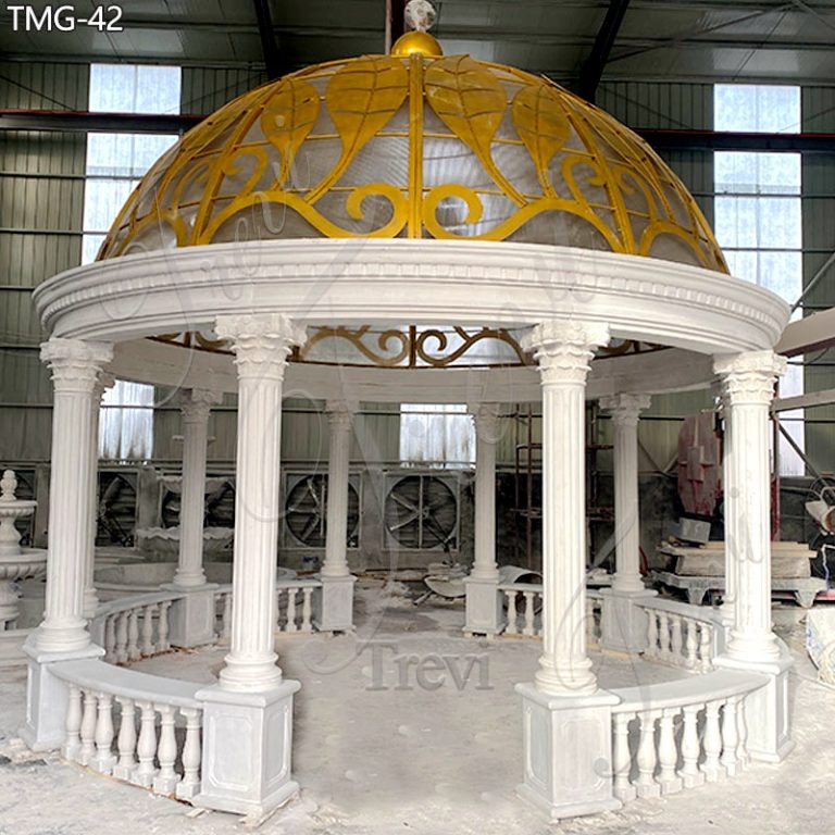 Marble Golden Gazebo for Outdoor Beach Decor for Sale TMG-42