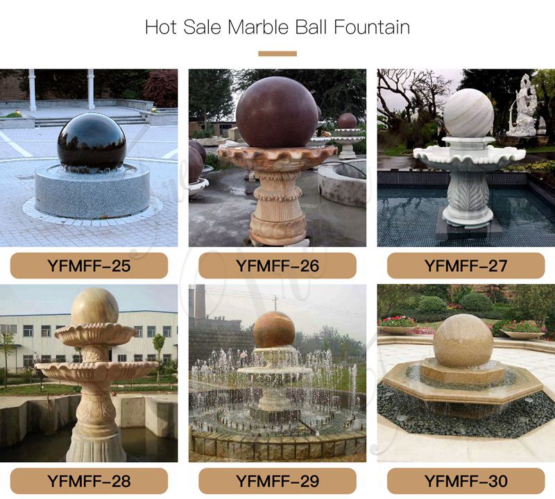 Marble Granite Ball Fountain Options