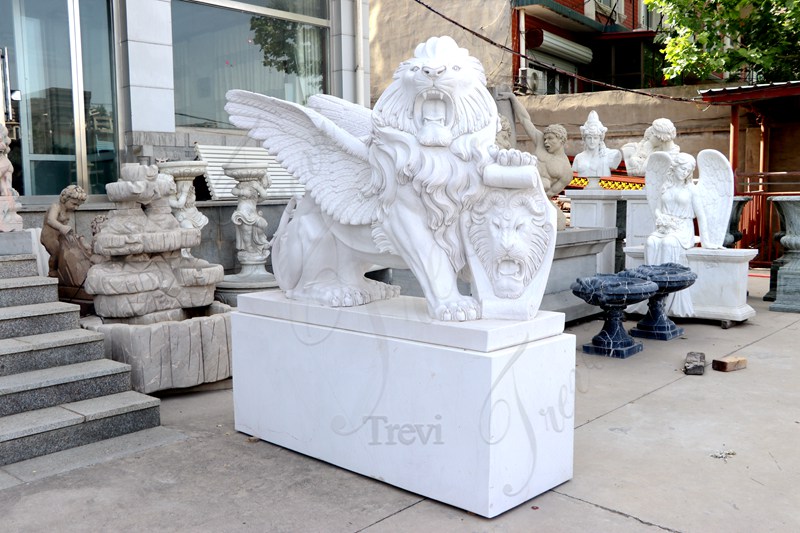 Winged Lion Statue with Shield Introduction