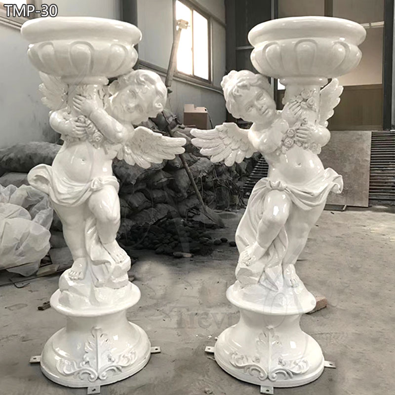 Marble Planter with Angel Statue Introduction