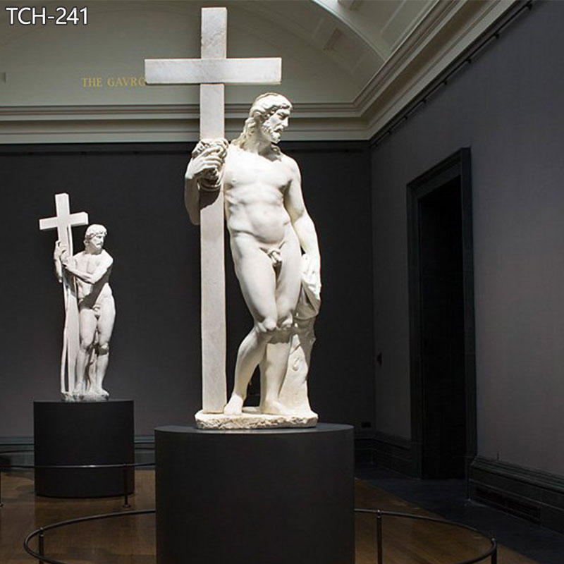 Famous Michelangelo Marble Risen Jesus Christ Statue for Sale
