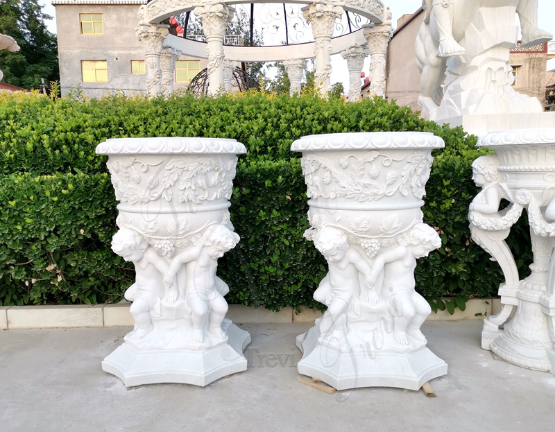 Marble Child Statue Planter