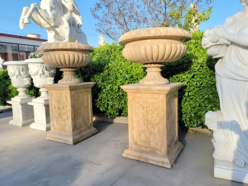 Egyptian Beige Marble Planter