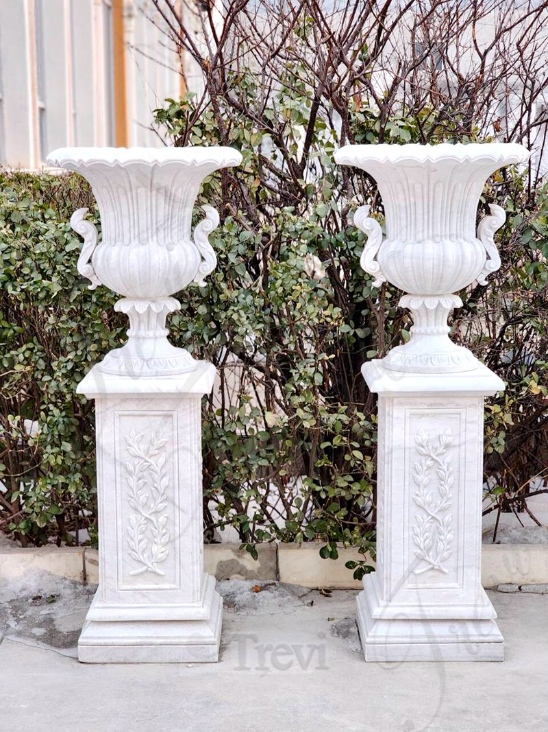 Classics White Marble Planter