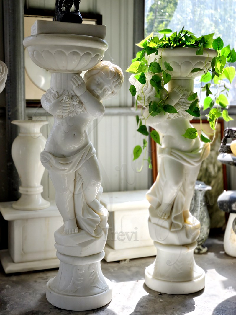 Marble Planter with Angel Statue Introduction