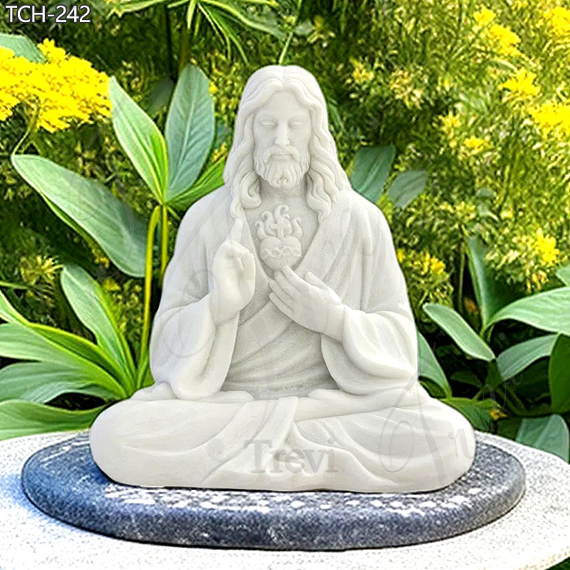 Life-Size-Marble-Meditating-Jesus-Statue-Garden-Decor-for-Sale