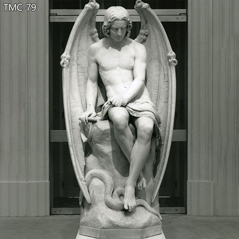 Marble Fallen Angel Lucifer Sculpture Art Replica for sale