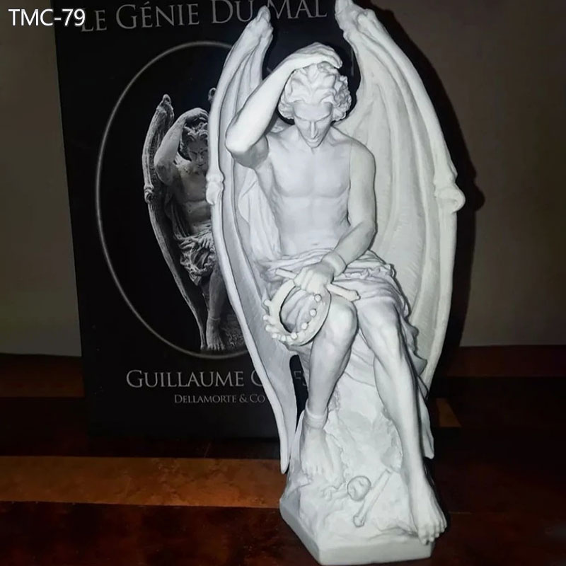 Marble Fallen Angel Lucifer Sculpture Art Replica2