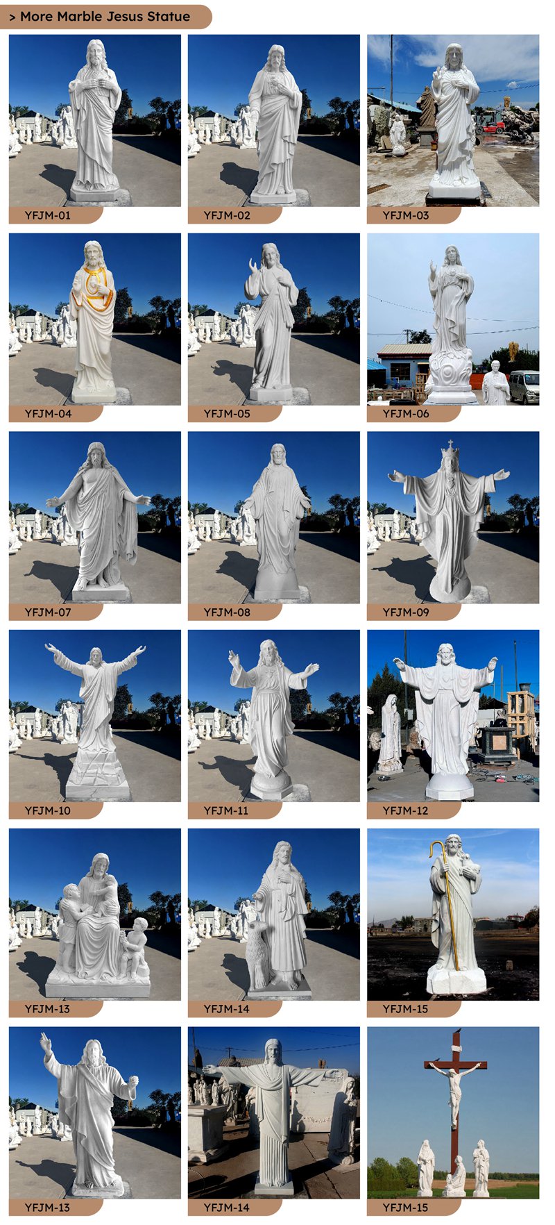 More Marble Jusus Statue Designs