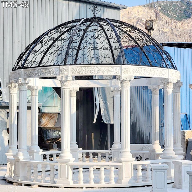 Custom-Metal-Top-Gazebo-Marble-Factory-Supply