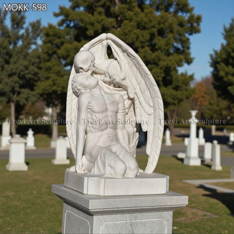 marble the kiss of death statue replica for cemetery