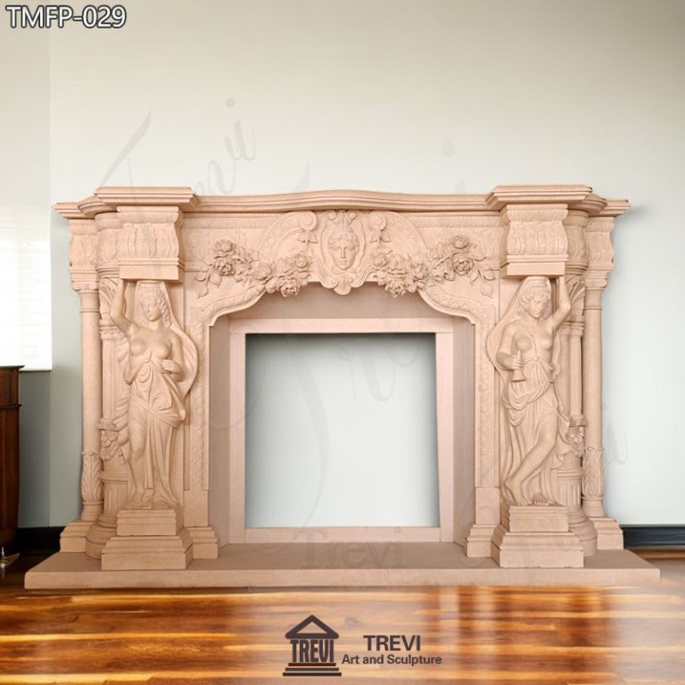 Luxury-Marble-Fireplaces-Mantel-with-Female-Statues