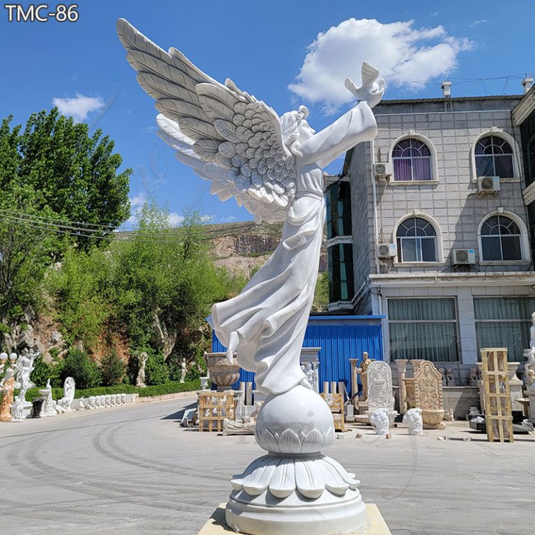 Marble-woman-angel-statue-holding-peace-dove-for-sale1