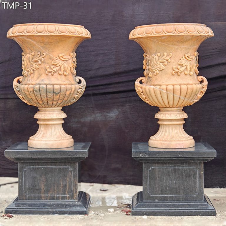 Outdoor-Red-Marble-Flower-Pot-Low-Price