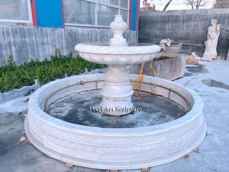outdoor 2 tier water fountain