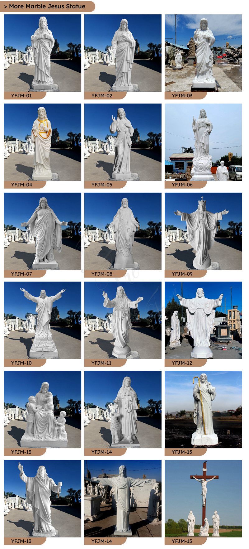 More Marble Jesus Statue Designs