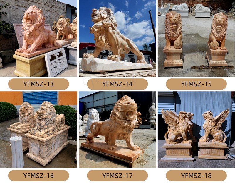 trevi marble lion statues 1