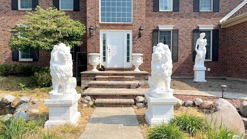 trevi marble lion statues feedback 1