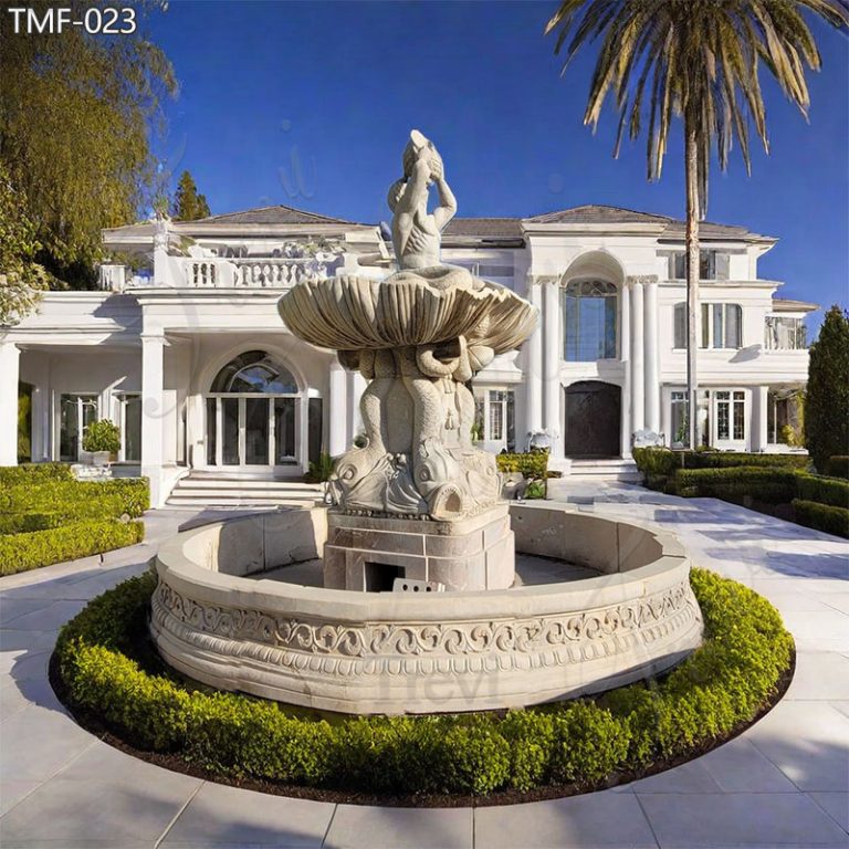 Marble-mermaid-water-fountain-outdoor-5