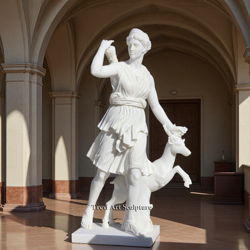 outdoor marble artemis diana statue garden decor
