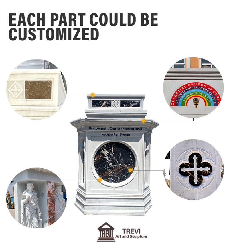 custom marble pulpit