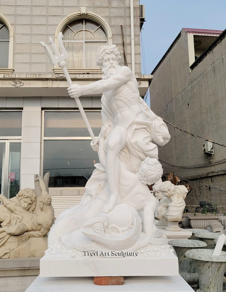 poseidon marble statue