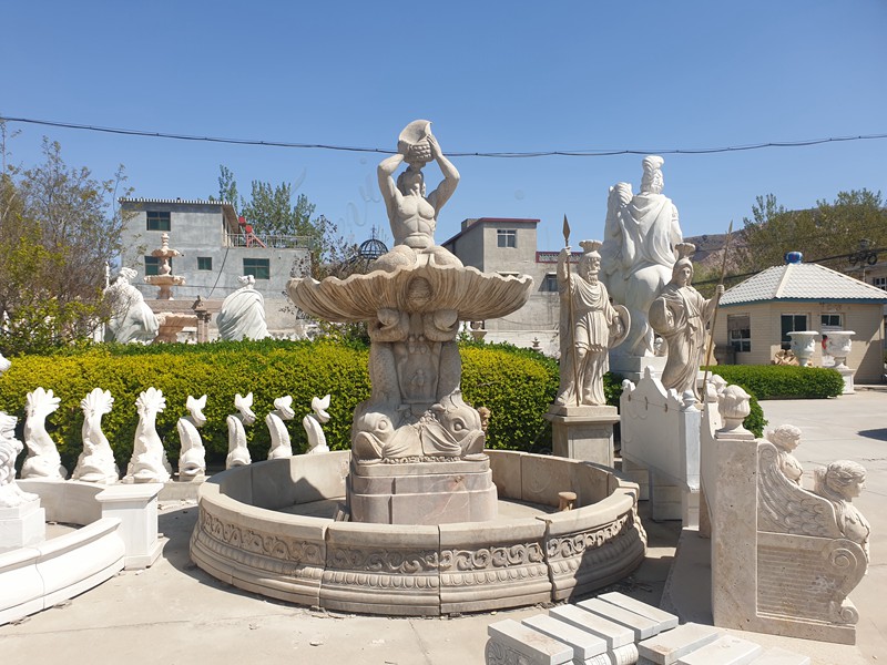 marble mermaid water fountain 1