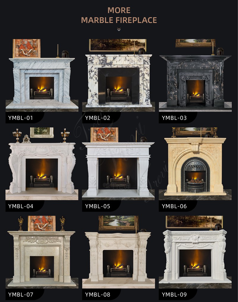 vintage marble fireplace surround
