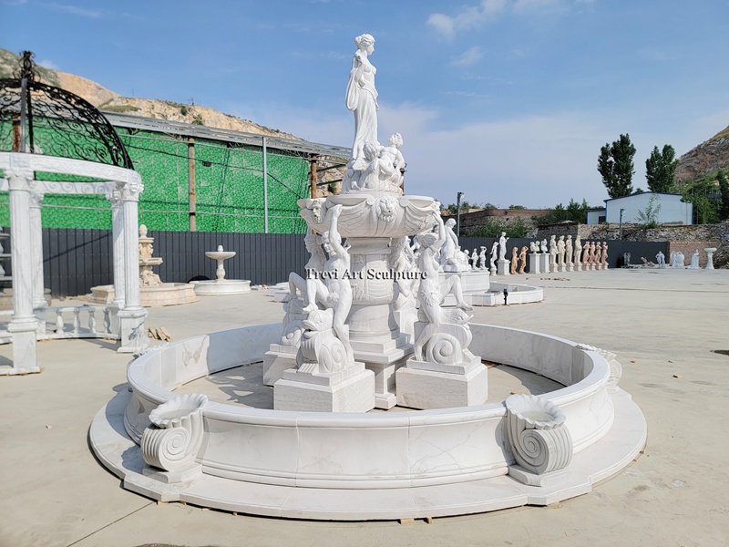 greek statues marble fountain