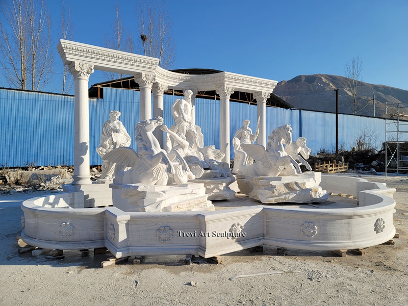 luxury roman marble trevi fountain (2)