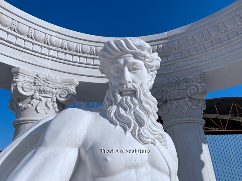luxury roman marble trevi fountain detail