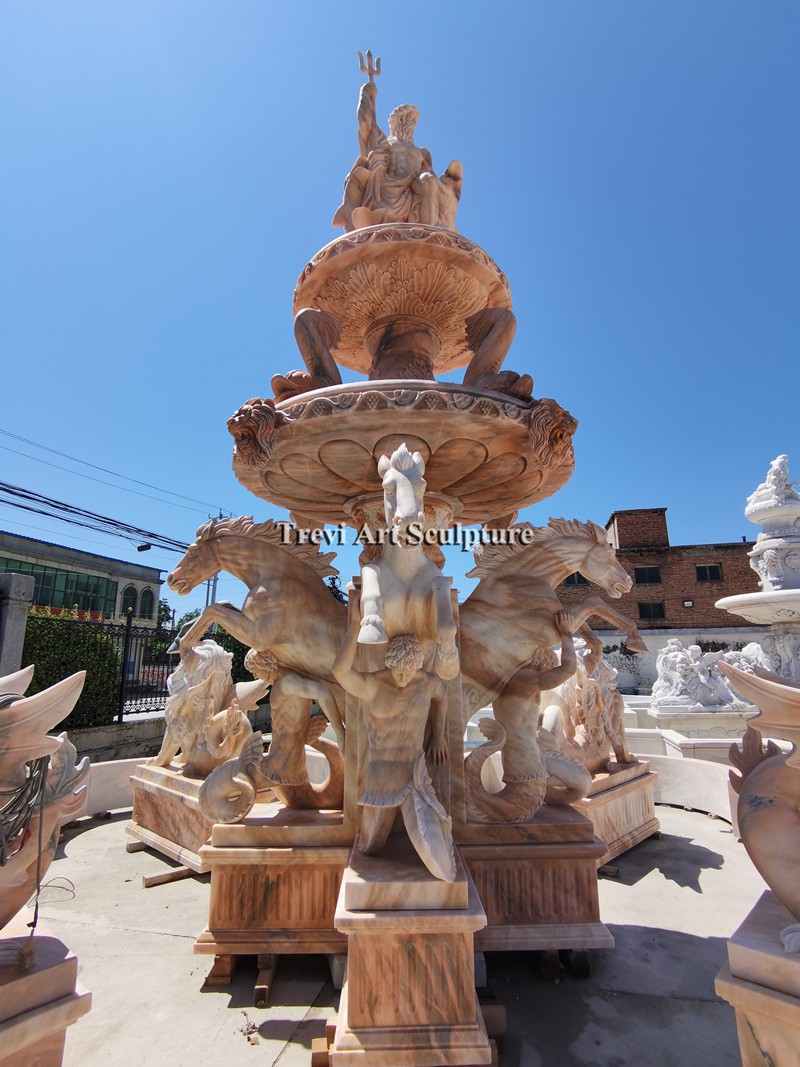 marble large lion fountain