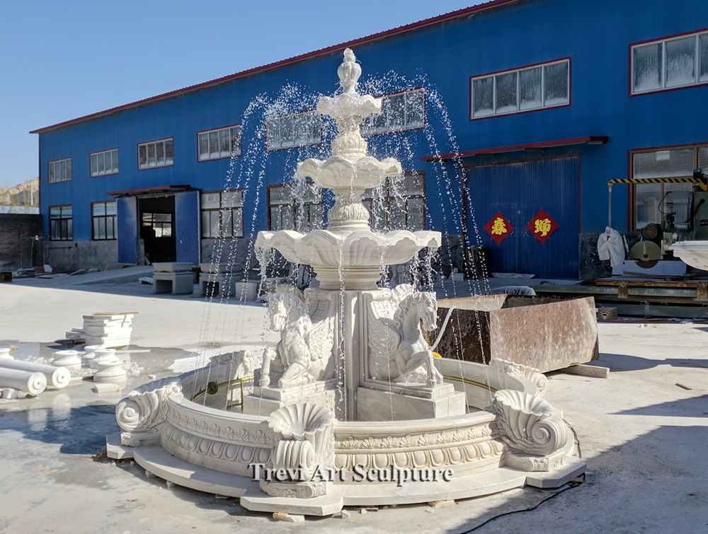 large marble horse fountain mokk 734