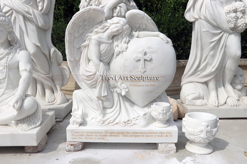 marble angel headstone