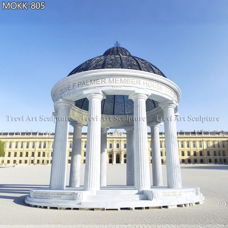 outdoor decoration large column marble gazebo